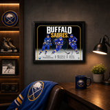Buffalo Sabres Triple Player Collage PhotoGlass Frame 18x22