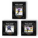 Sidney Crosby Signed 8x10 Framed PhotoGlass Hockey Fights Cancer Penguins Collection 2013-2016-2017 L/E 7 Bundle