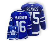 Toronto Maple Leafs Blue Adidas Jersey Set - Marner Authentic & Reaves Signed Bundle