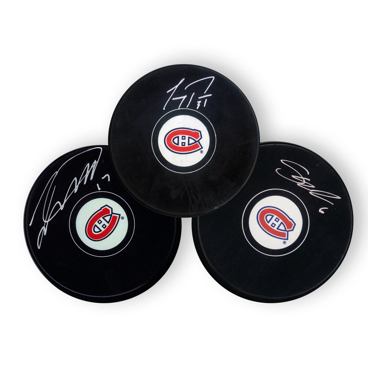 Montreal Canadiens Official Puck Collection - Weber, Anderson & Price Signed Bundle