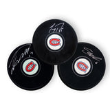 Montreal Canadiens Official Puck Collection - Weber, Anderson & Price Signed Bundle