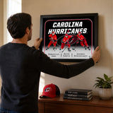 Carolina Hurricanes Triple Player Collage PhotoGlass Frame 18x22