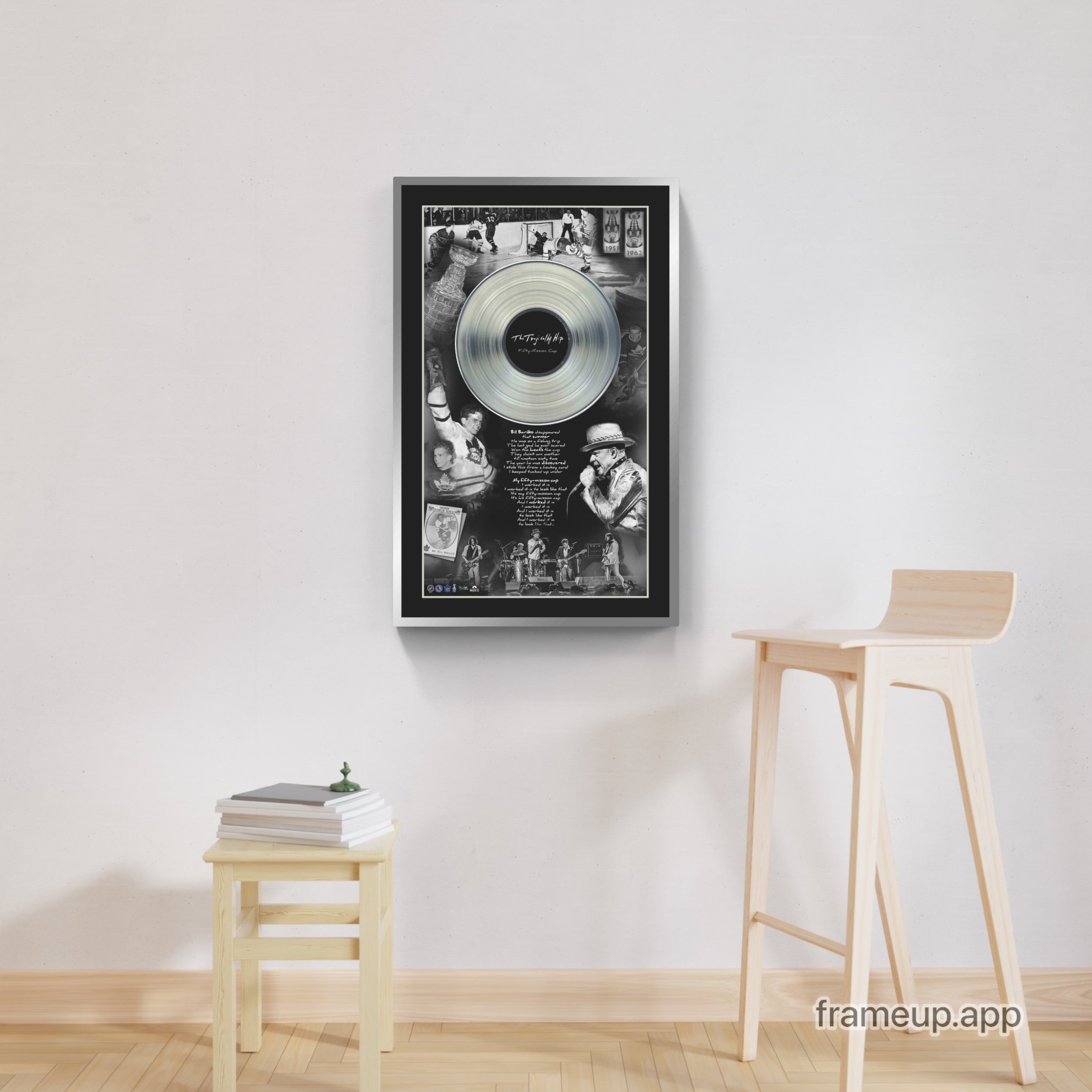 The Tragically Hip and Bill Barilko Framed Collage with Platinum LP
