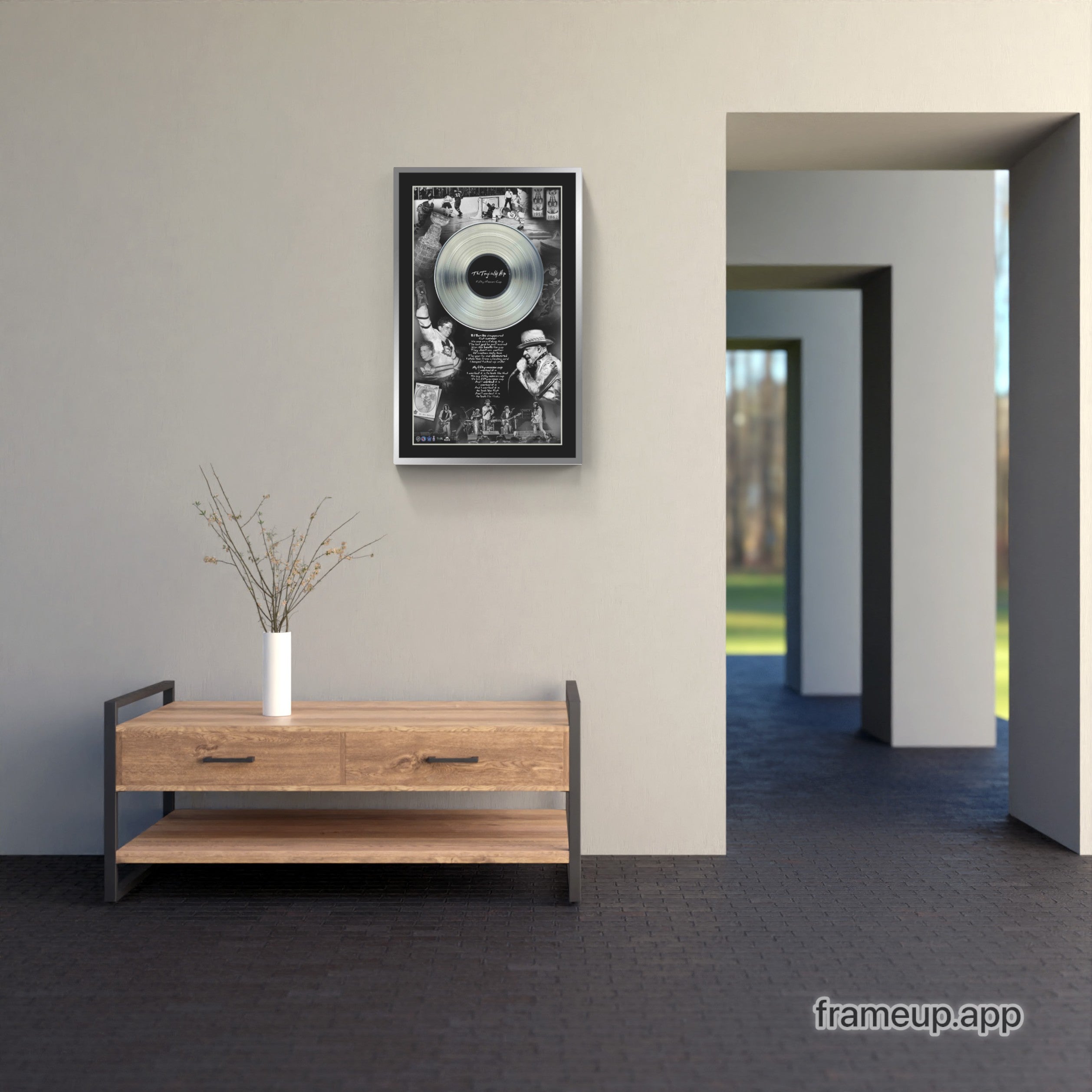 The Tragically Hip and Bill Barilko Framed Collage with Platinum LP