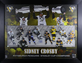 Sidney Crosby Signed Framed 35x27 Jersey Evolution With Collage Background
