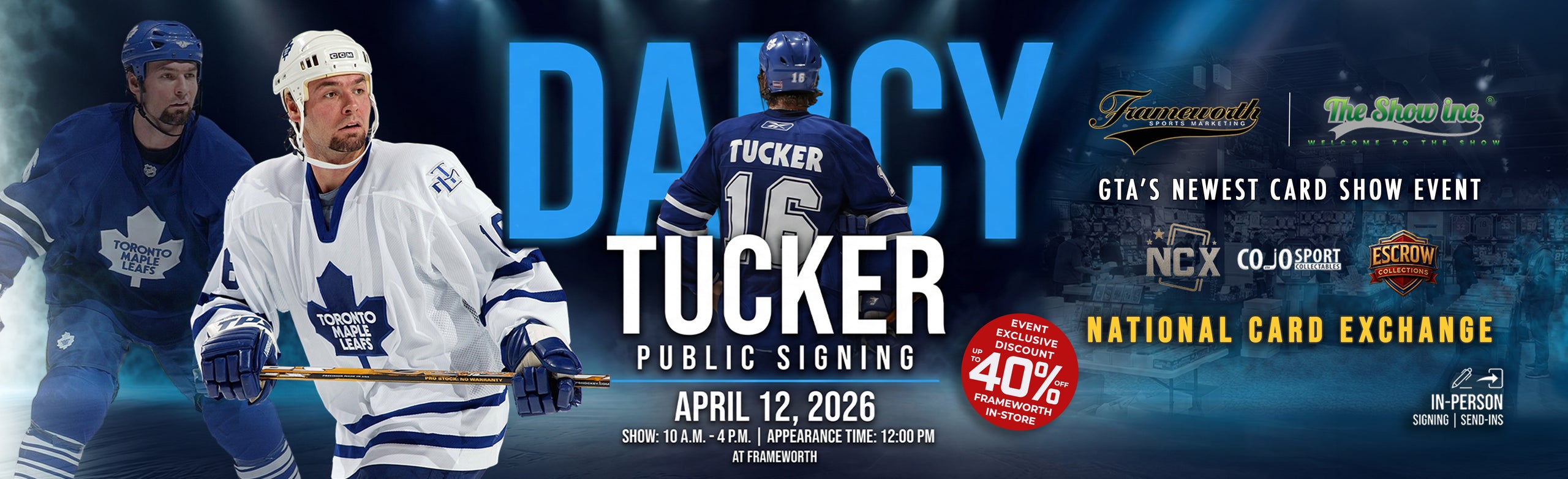 Darcy Tucker NCX Signing Event Hero Banner