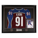 Nazem Kadri Signed Framed Colorado Avalanche Burgundy Adidas Authentic Jersey - Frameworth Sports Canada 