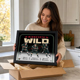 Minnesota Wild Triple Player Collage PhotoGlass Frame 18x22
