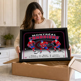 Montreal Canadiens Triple Player Collage PhotoGlass Frame 18x22