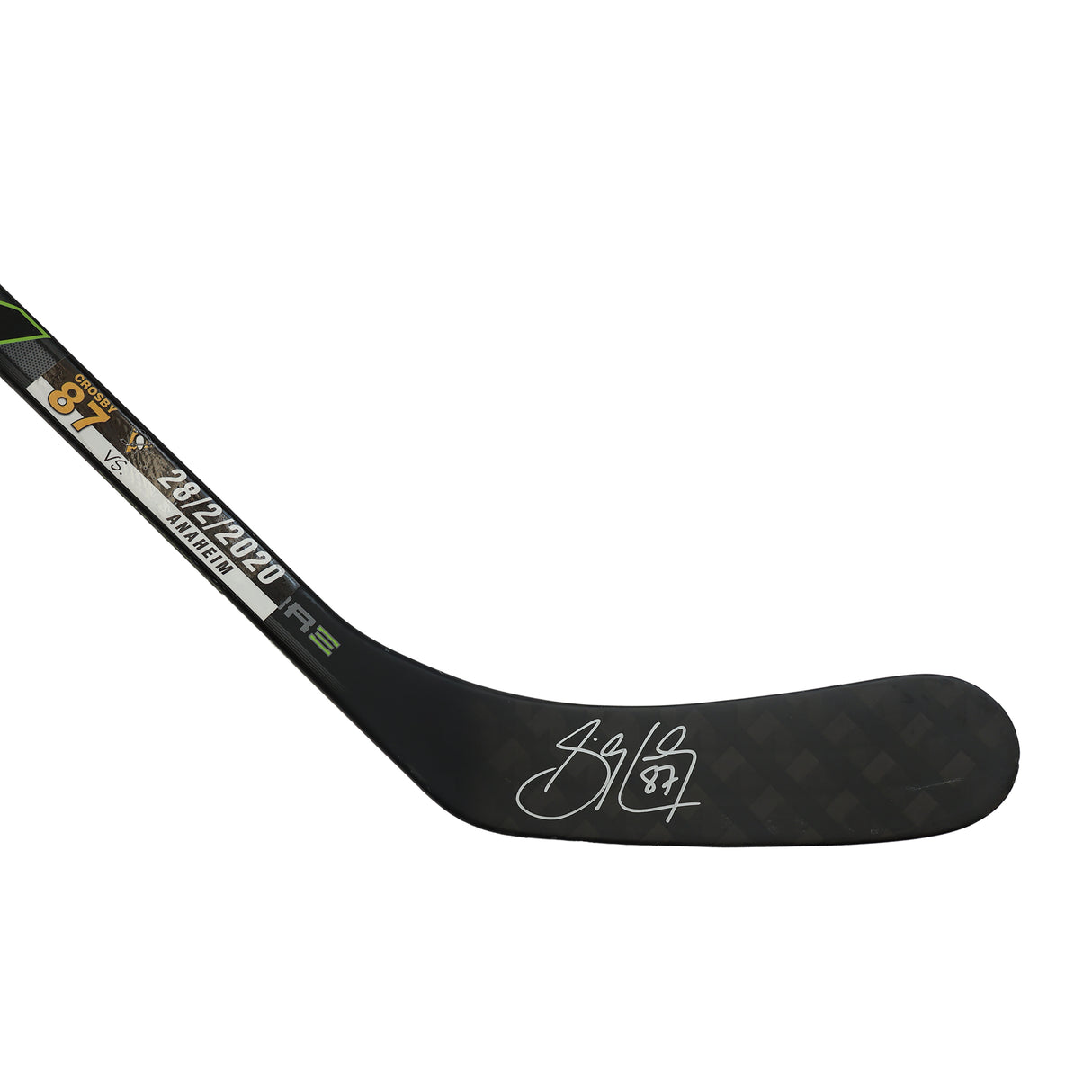 Sidney Crosby Signed Pittsburgh Penguins Game Used Stick vs Anaheim Ducks Feb 28, 2020