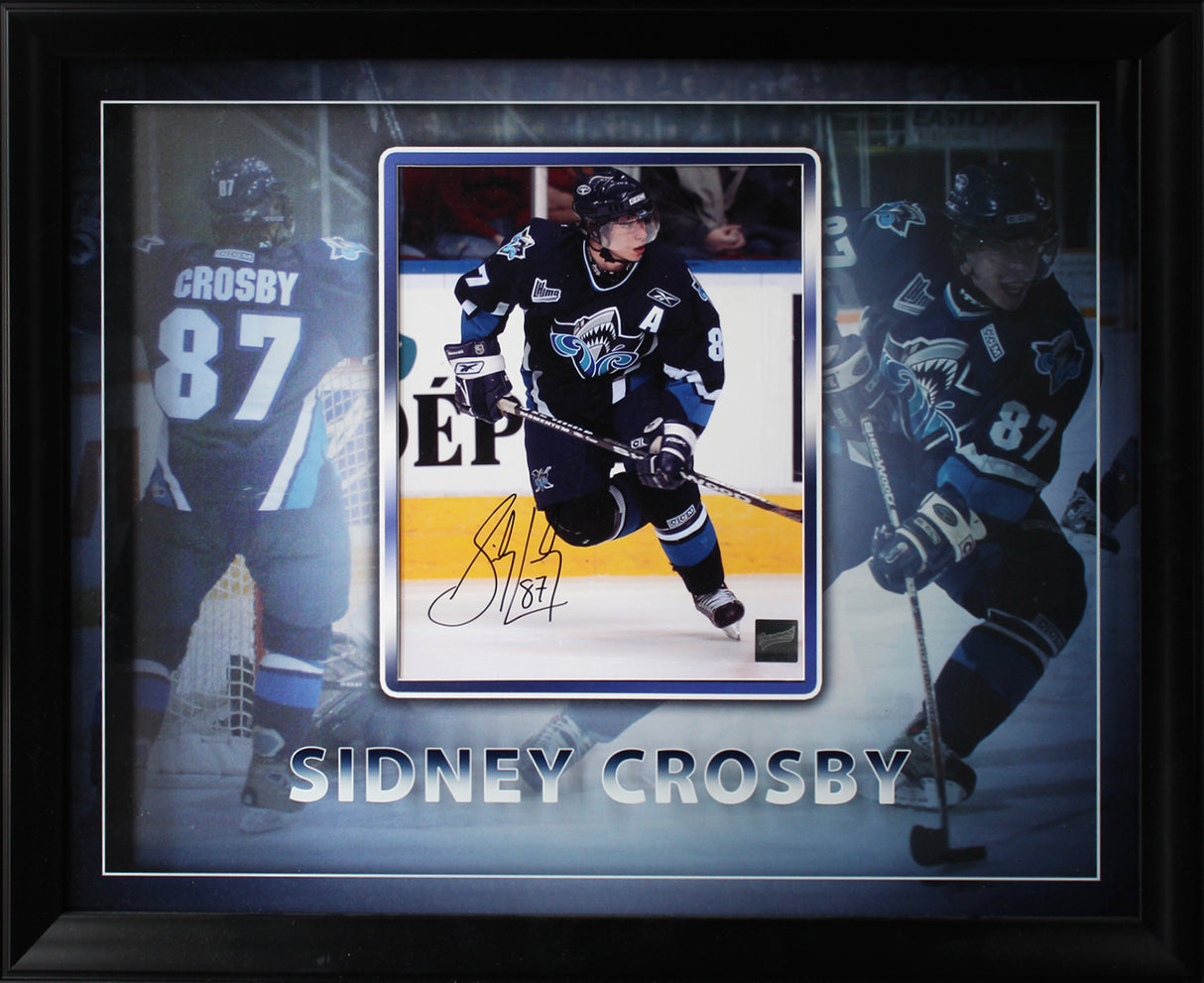 Sidney Crosby Signed Oceanic Rimouski Framed 8x10 Photo