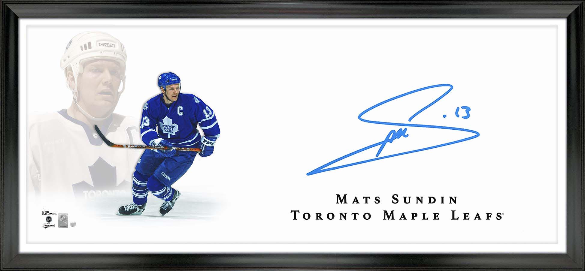 Mats Sundin Signed Framed Toronto Maple Leafs 18x44 Oversized