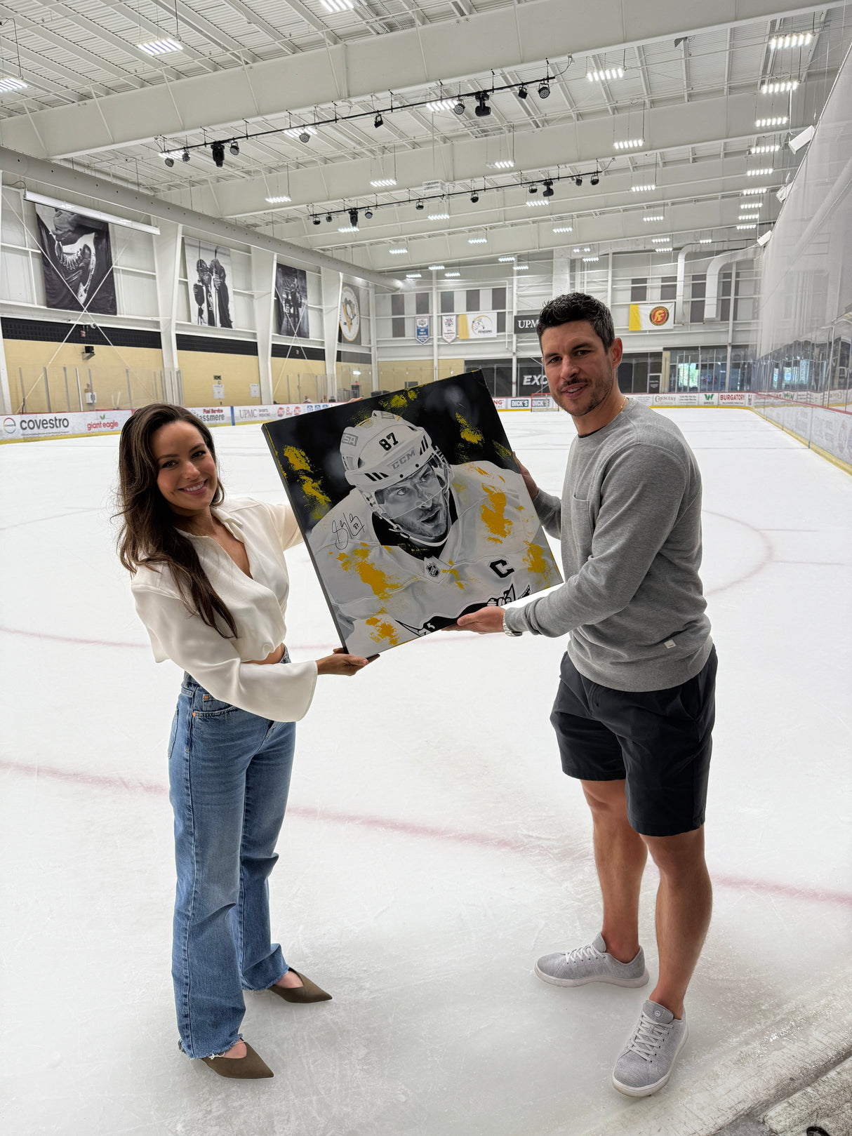 Sidney Crosby original painting - detail view