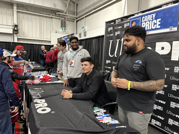 Carey Price at the Frameworth signing booth, Toronto Sport Card Expo 2023