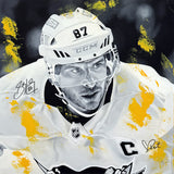 Original Sidney Crosby painting by Kait Schoeb - signed by both artist and Sidney Crosby