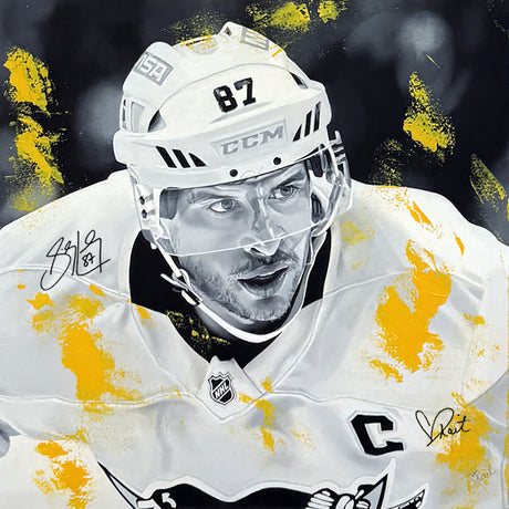 Original Sidney Crosby painting by Kait Schoeb - signed by both artist and Sidney Crosby