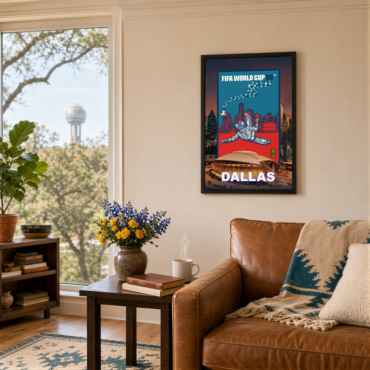 Dallas Host City Edition 19.5x28 Frame 2026 Officially Licensed FIFA World Cup Poster