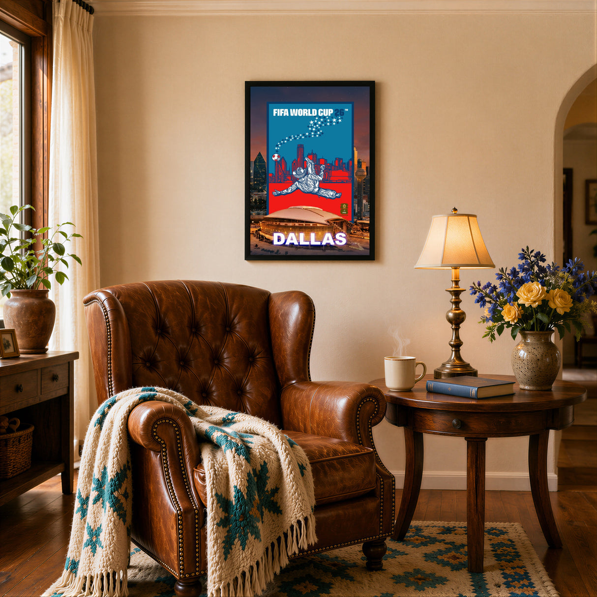 Dallas Host City Edition 19.5x28 Frame 2026 Officially Licensed FIFA World Cup Poster