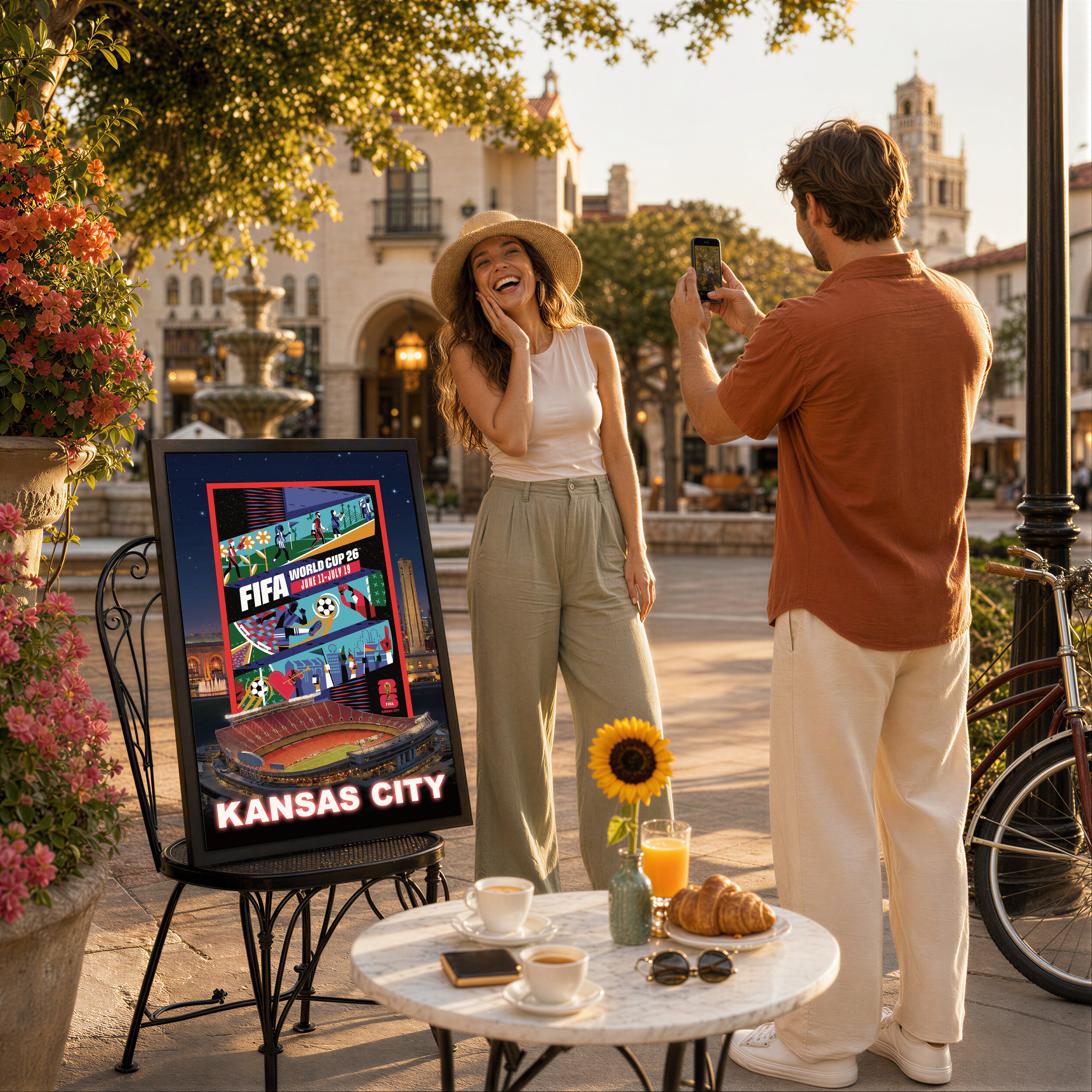 Kansas City Host City Edition 19.5x28 Frame 2026 Officially Licensed FIFA World Cup Poster