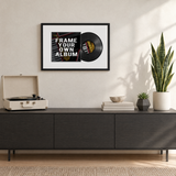 Vinyl Album Frame with Black Background