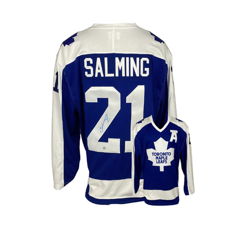 Salming,B Signed Jersey Leafs Replica Blue Vintage Fanatics - AUCTION