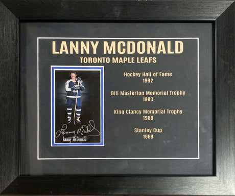 Lanny McDonald Signed Toronto Maple Leafs Framed 15x13 Mini Poster - AUCTION