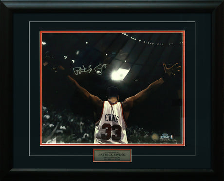 Patrick Ewing Signed New York Knicks Framed 16x20 Photo - AUCTION