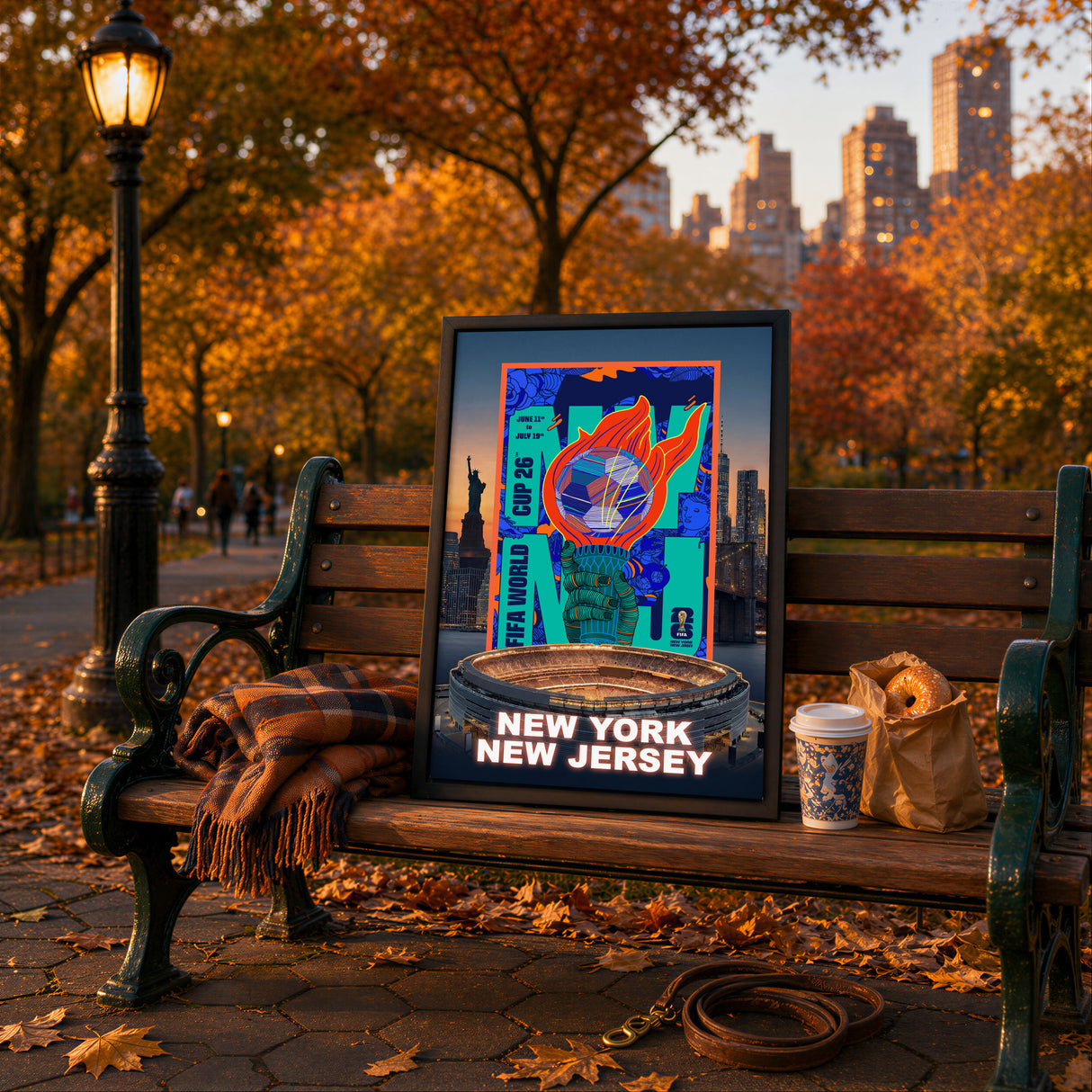 New York-New Jersey Host City Edition 19.5x28 Frame 2026 Officially Licensed FIFA World Cup Poster