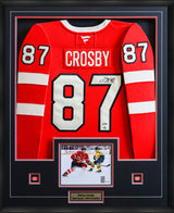 Sidney Crosby Signed Framed Jersey Four Nations Tournament Canada Fanatics Premium (Limited Edition of 87)
