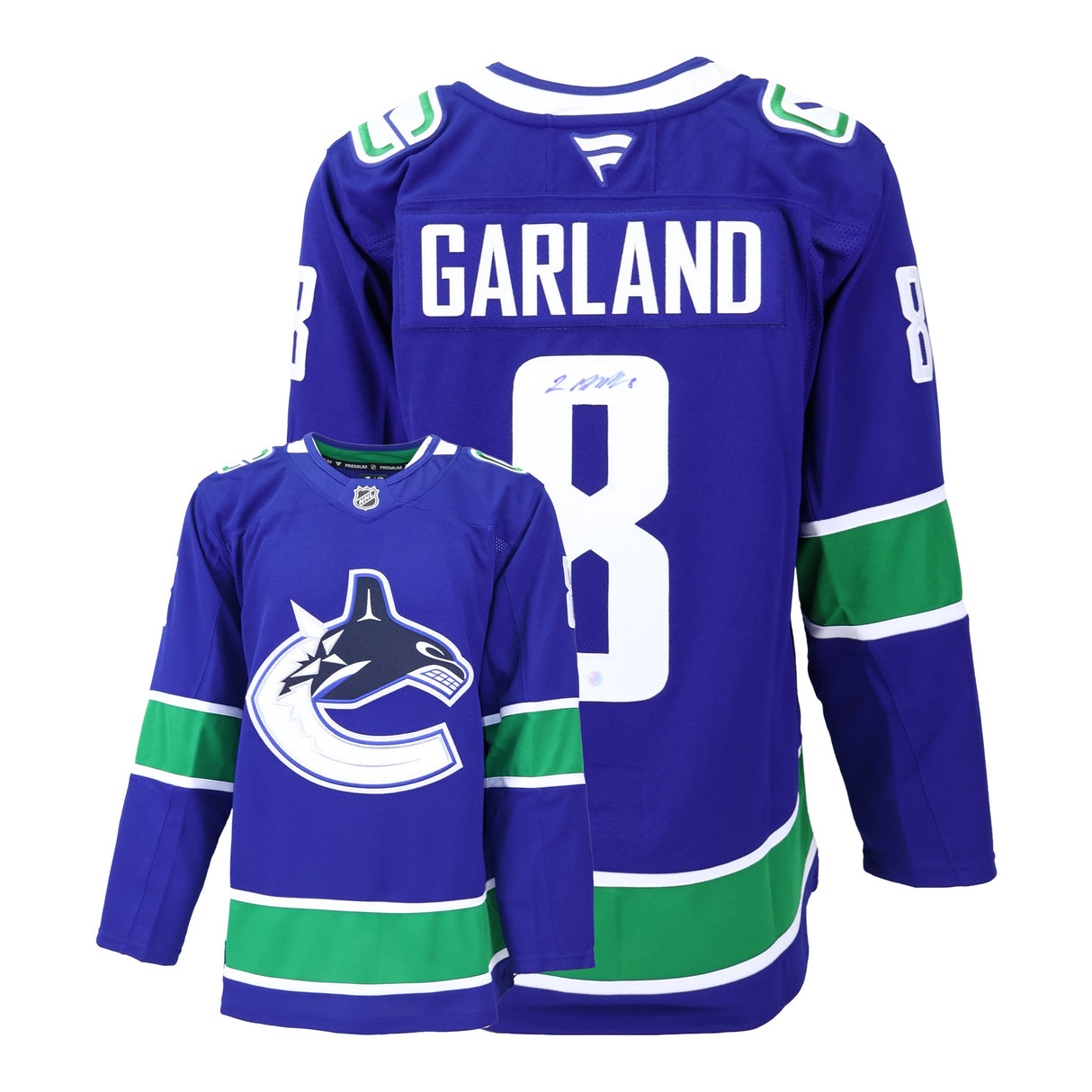 Conor Garland Signed Vancouver Canucks Fanatics Premium Home Jersey