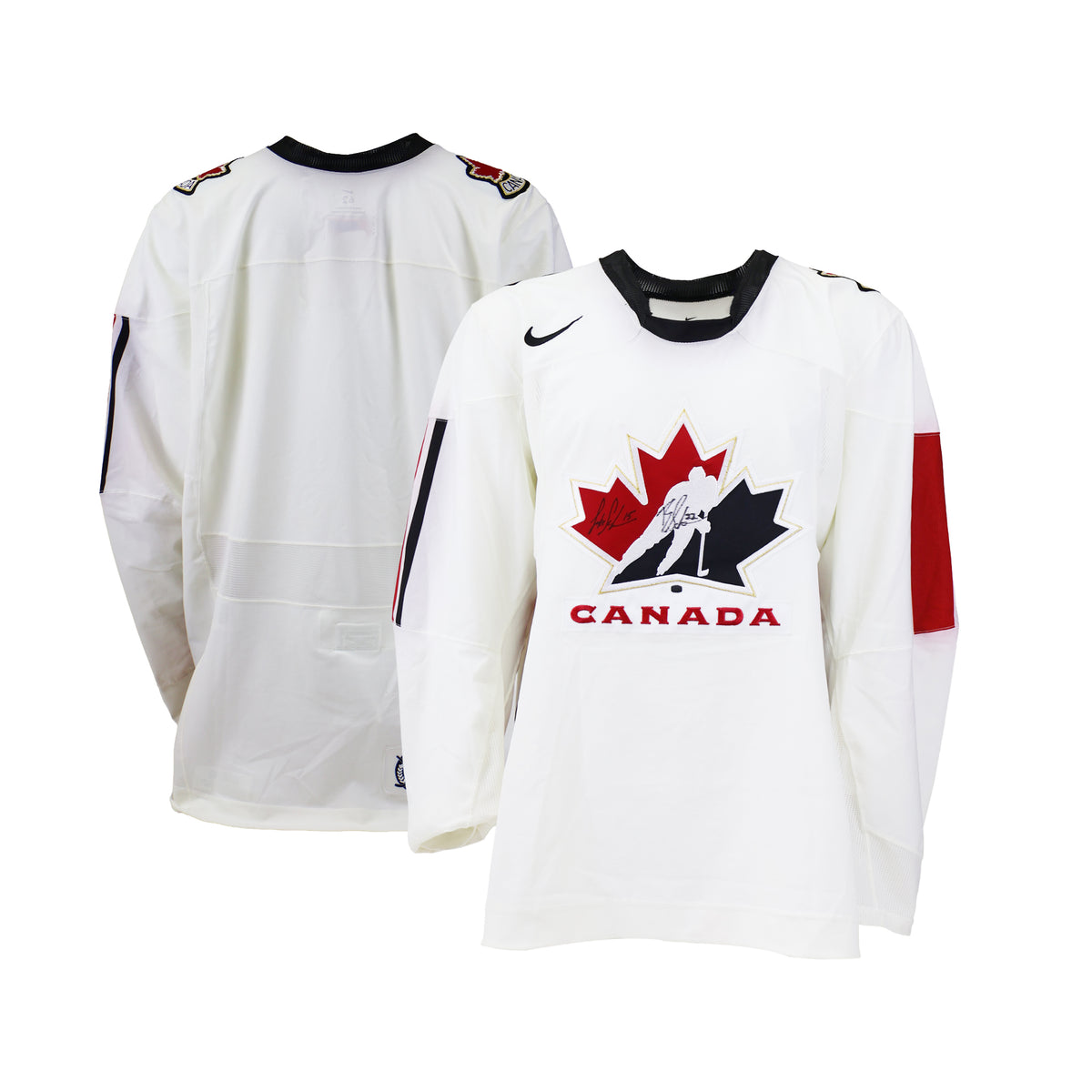 Luke Schenn & Brandon Sutter Dual Signed 2008 IIHF World Junior Championship Game Model Jersey - AUCTION