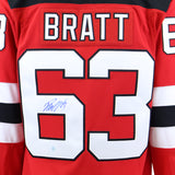 Jesper Bratt Signed New Jersey Devils Fanatics Premium Home Jersey
