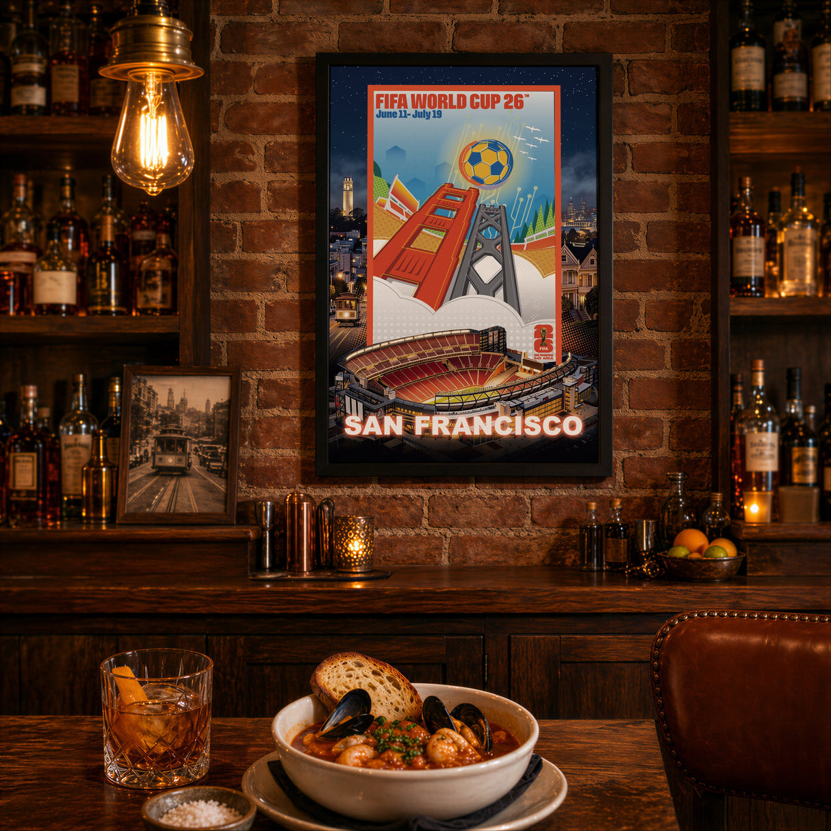 San Francisco Host City Edition 19.5x28 Frame 2026 Officially Licensed FIFA World Cup Poster