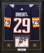 Leon Draisaitl Signed Framed Jersey Edmonton Oilers 2022 Reverse Retro Adidas Navy (Frm-Jers-6) - Frameworth Sports Canada 