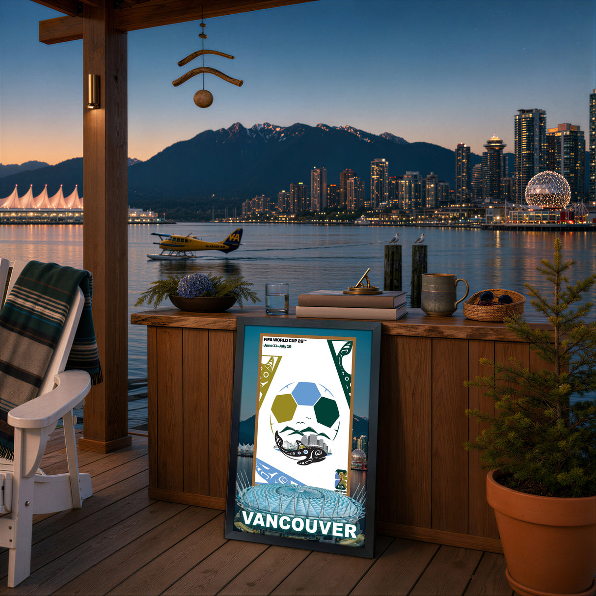 Vancouver Host City Edition 19.5x28 Frame 2026 Officially Licensed FIFA World Cup Poster