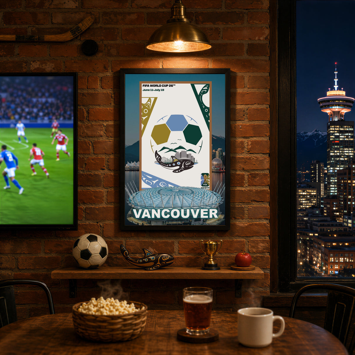Vancouver Host City Edition 19.5x28 Frame 2026 Officially Licensed FIFA World Cup Poster