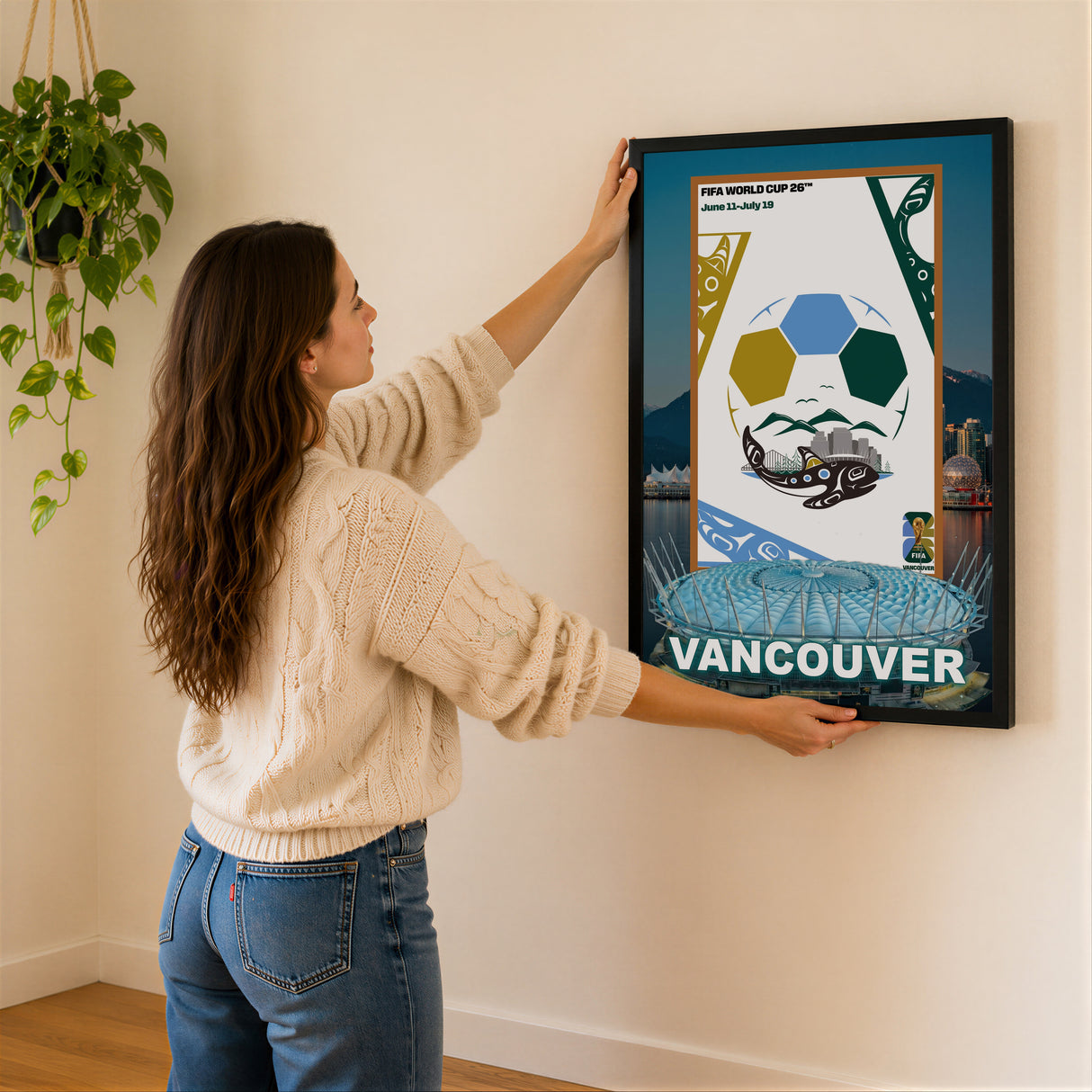 Vancouver Host City Edition 19.5x28 Frame 2026 Officially Licensed FIFA World Cup Poster