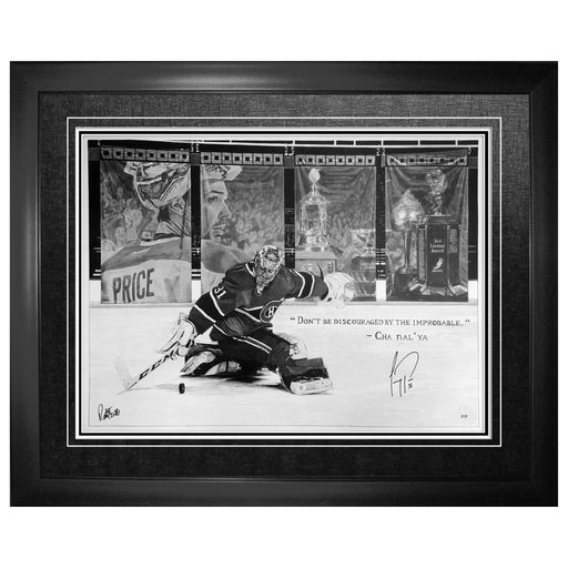 Carey Price Montreal Canadiens Signed Framed 21x29 Robb Scott Print - Player Proof - Frameworth Sports Canada 